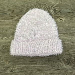 FUZZY PURPLE METALLIC BEANIE